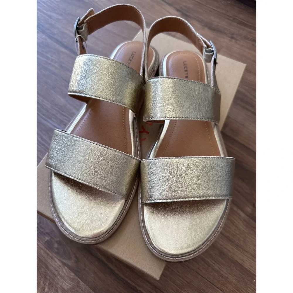 Lucky Brand Sandals 9‎ LP-KAIMANA Metallic Gold